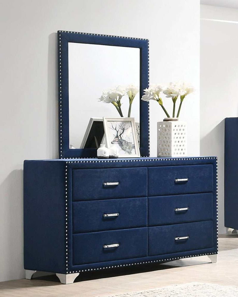 Melody - Pacific Blue - Dresser Mirror - Ornate Home