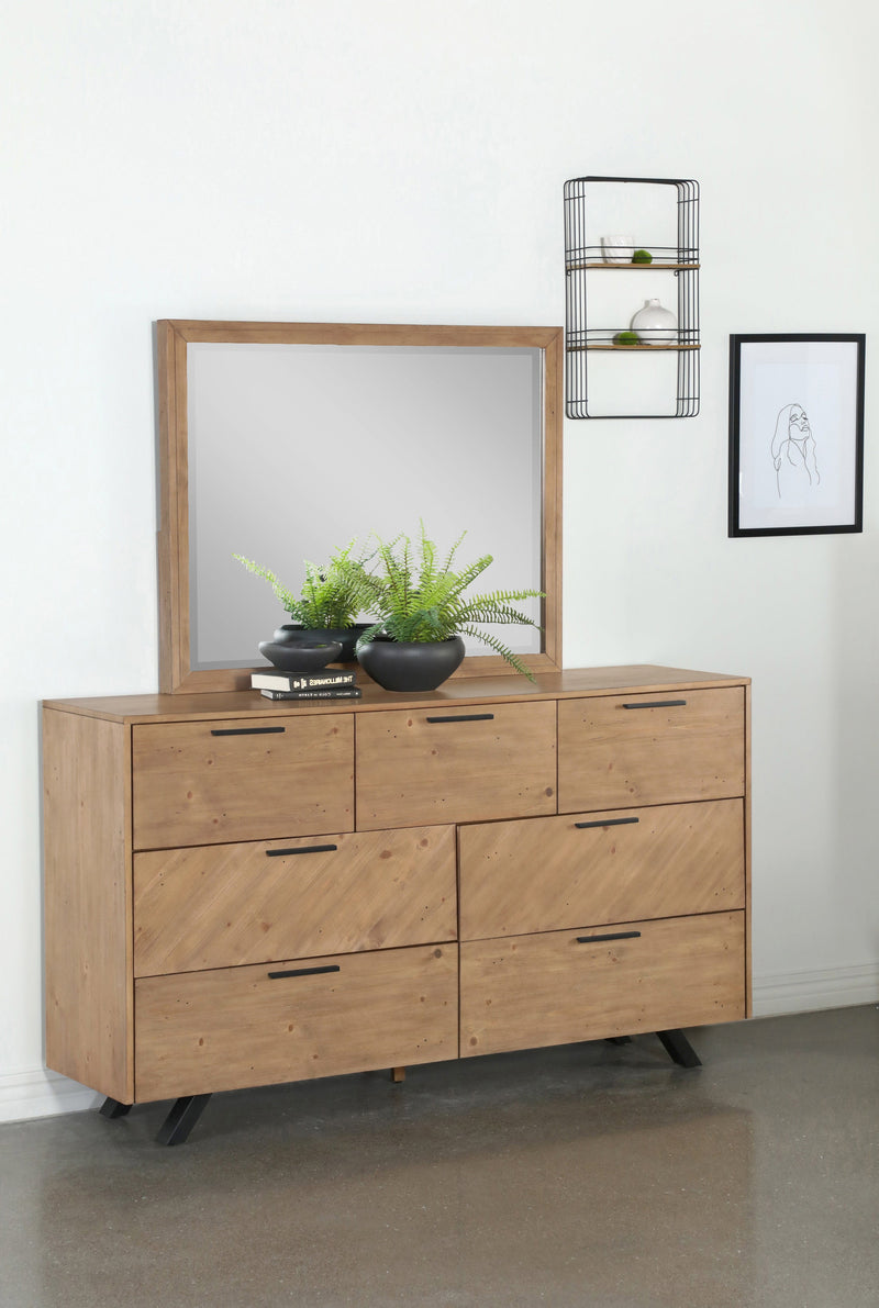 Taylor Light Honey Brown Dresser Mirror