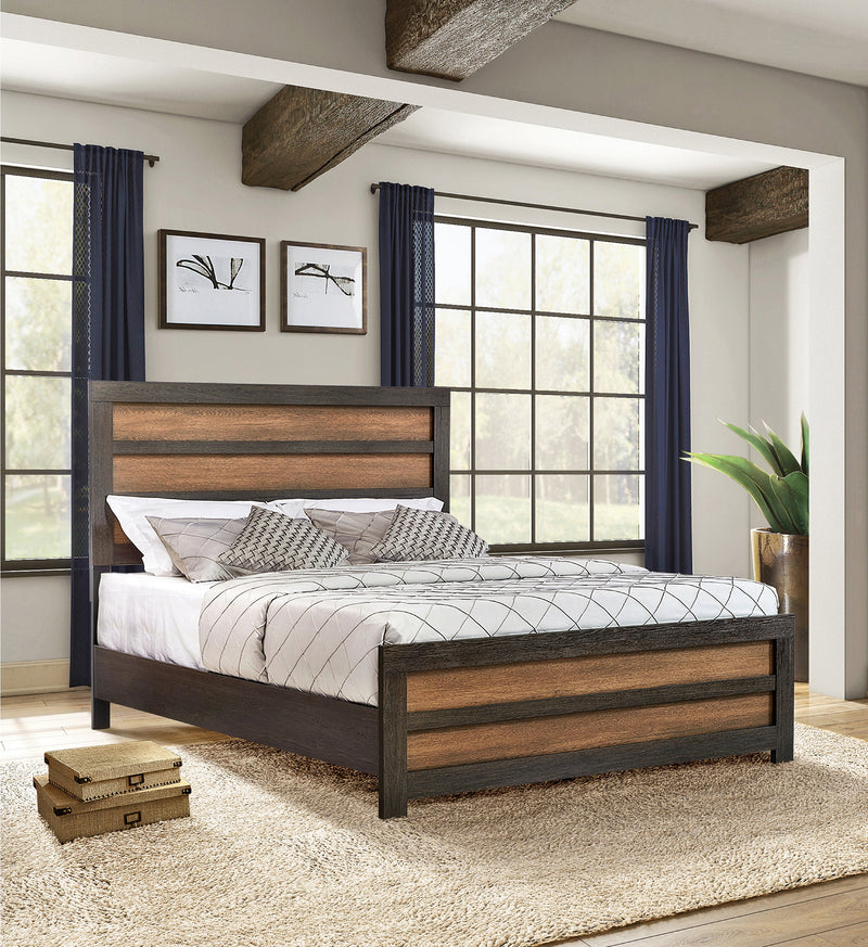 Dewcrest - Caramel & Licorice - Eastern King Panel Bed - Ornate Home