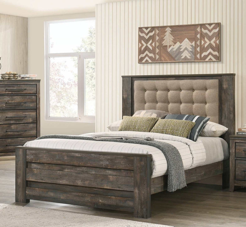 Ridgedale - Latte & Weathered Dark Brown - Eastern King Bed - Ornate Home