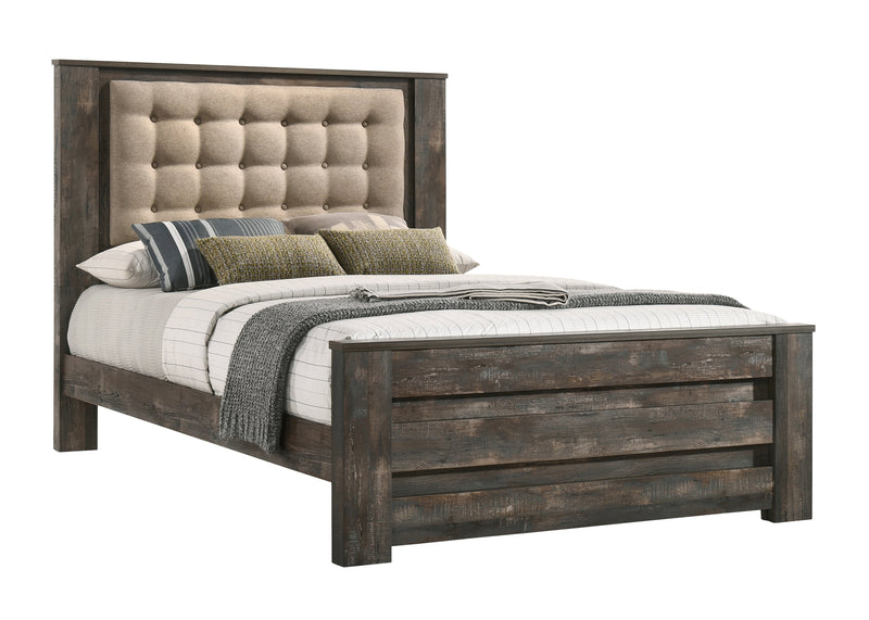 Ridgedale - Latte & Weathered Dark Brown - Queen Bed - Ornate Home