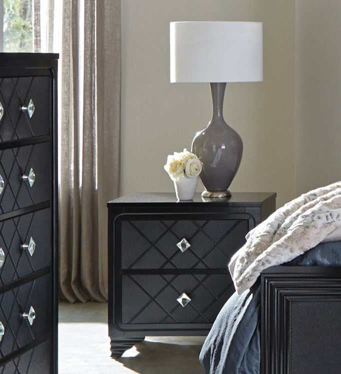 Penelope - Black - Nightstand - Ornate Home