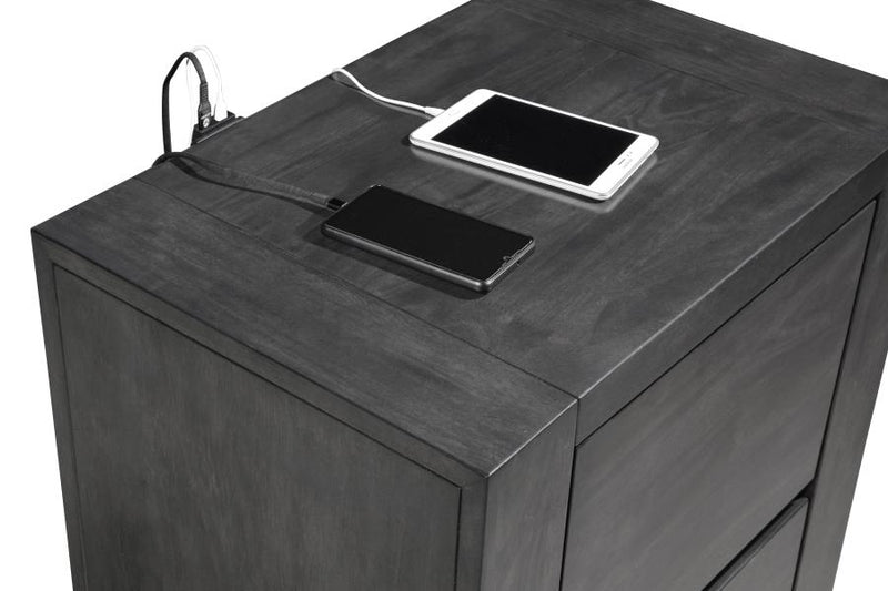 Lorenzo Dark Grey Nightstand