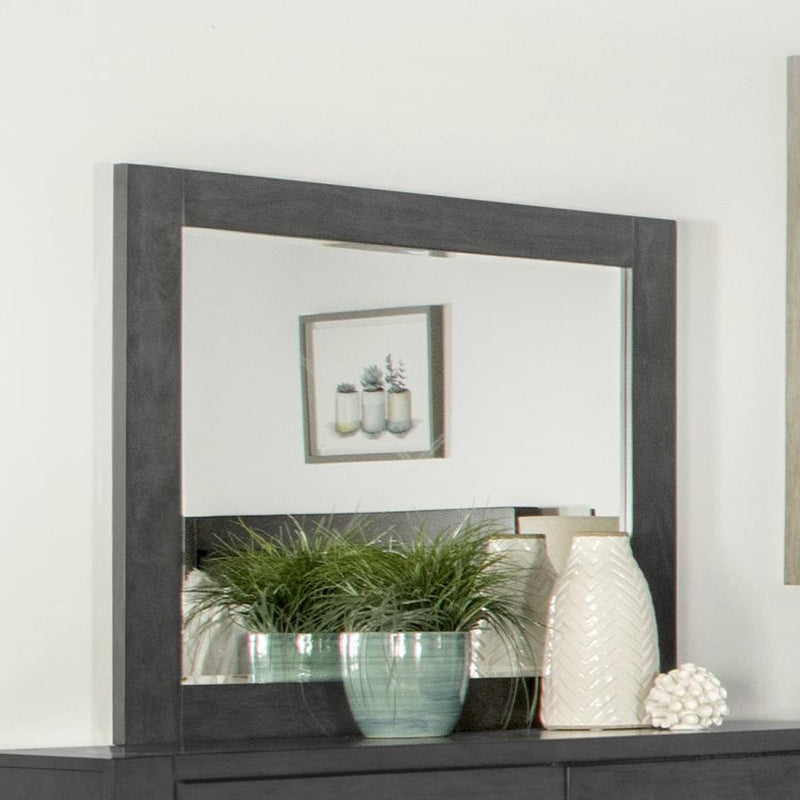 Lorenzo Dark Grey Rectangular Mirror