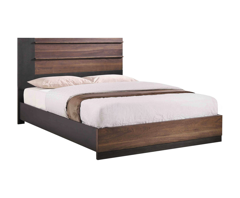 [HOT DEAL] 🔥 Azalia Black & Walnut Queen Bedroom Set