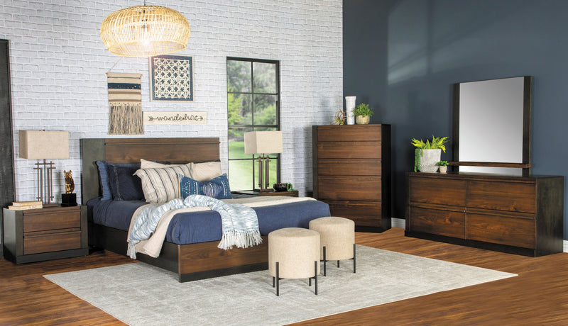 [HOT DEAL] 🔥 Azalia Black & Walnut Queen Bedroom Set