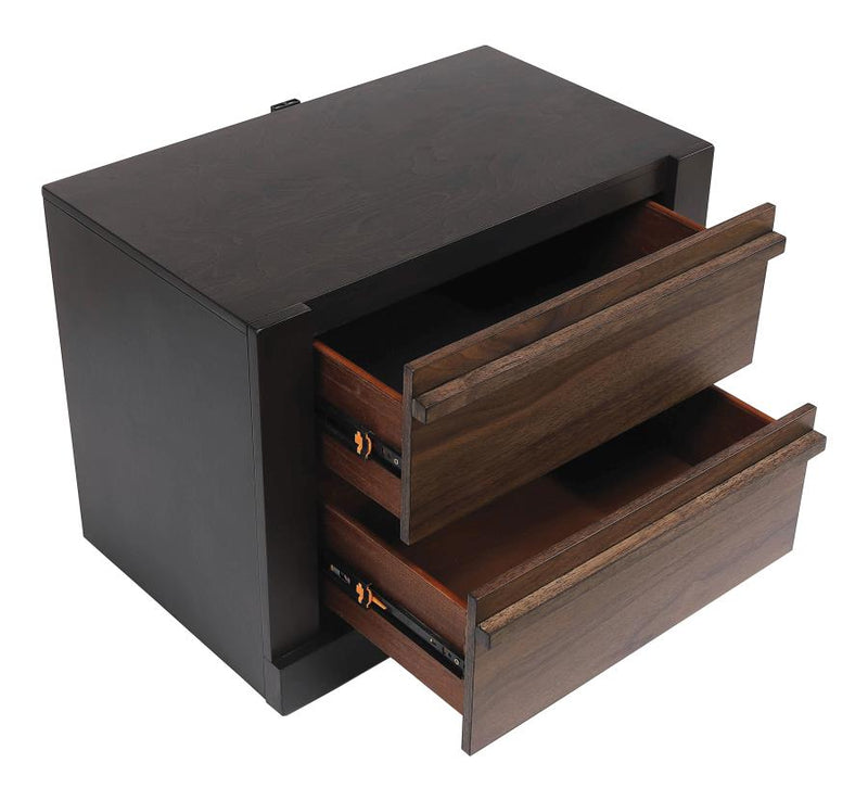 Azalia Black & Walnut Nightstand