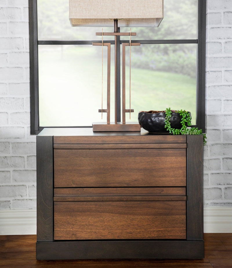 Azalia Black & Walnut Nightstand