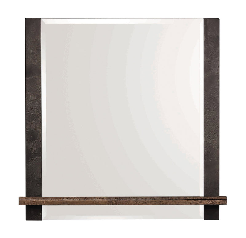 Azalia  Black & Walnut Mirror w/ Jewelry Tray