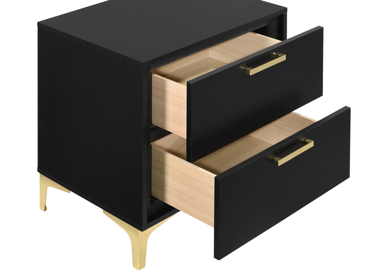 Kendall Black & Gold Nightstand