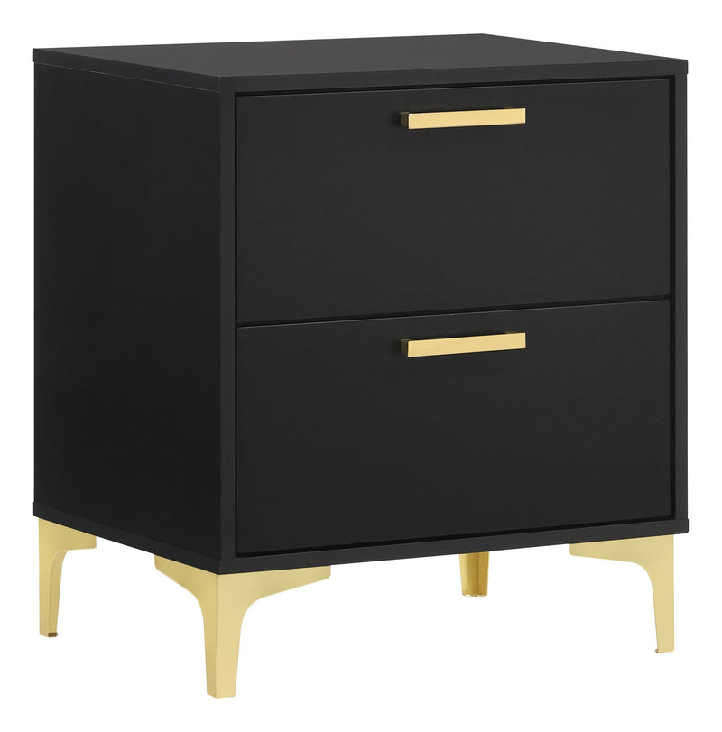 Kendall Black & Gold Nightstand