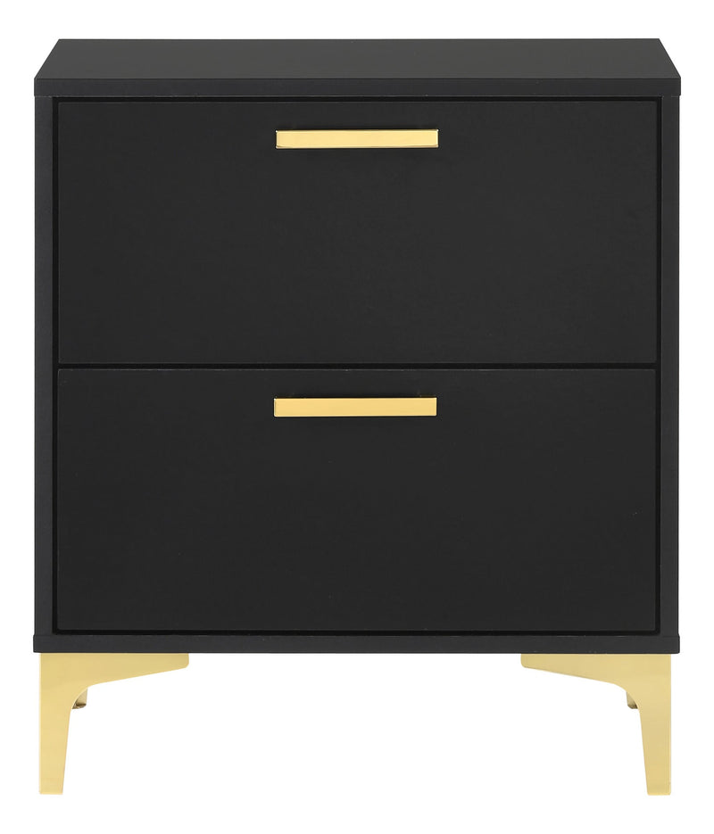 Kendall Black & Gold Nightstand