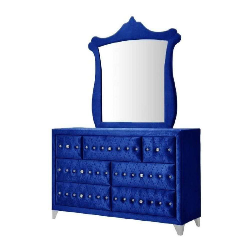 Dante - Blue Velvet - Mirror - Ornate Home