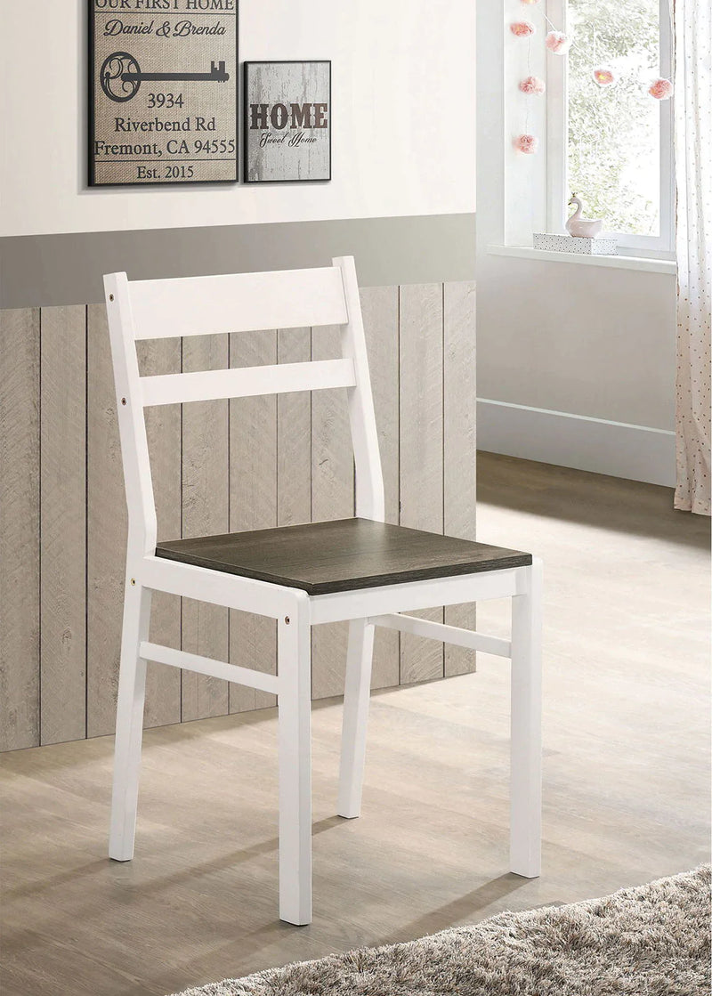 Debbie Gray & White 5pc Dining Room Set