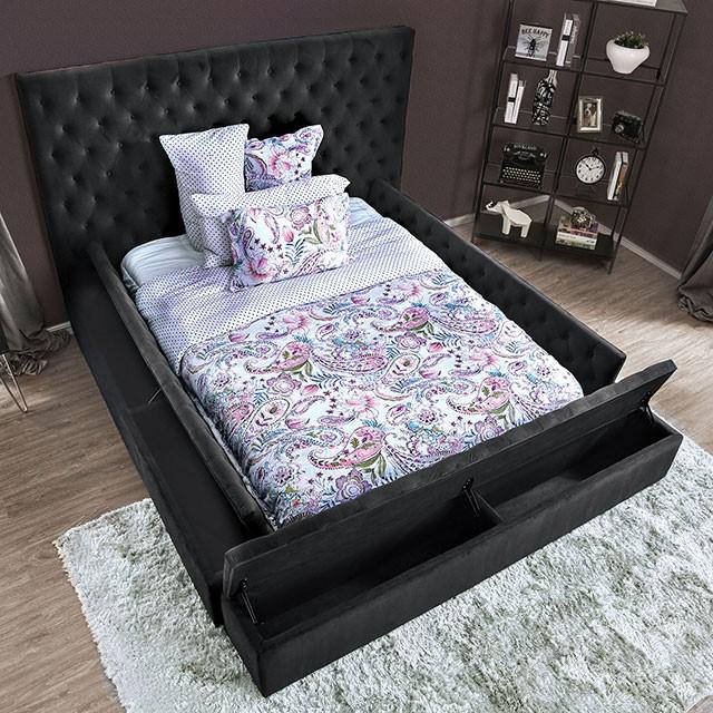 Davida Dark Gray Queen Bed