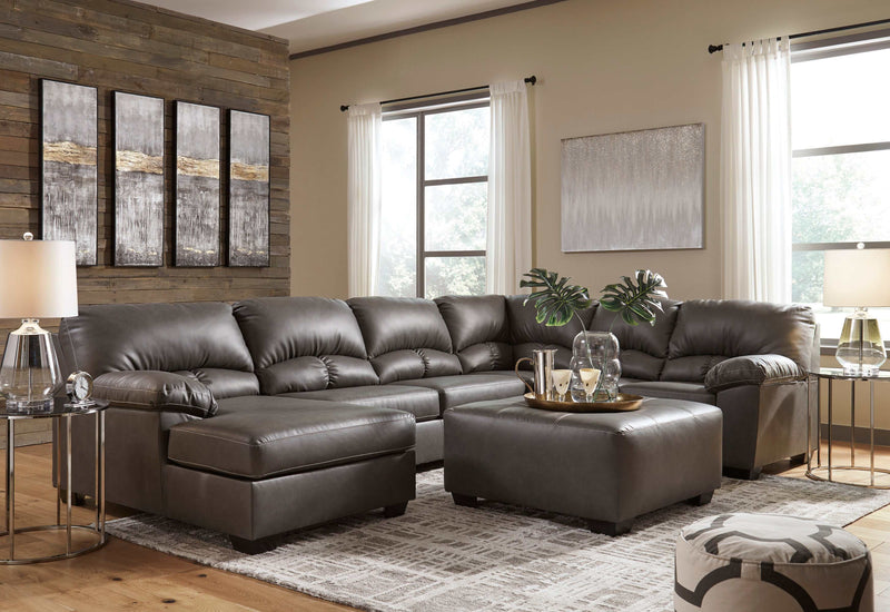 Aberton - Gray - 3pc LAF Sectional - Ornate Home