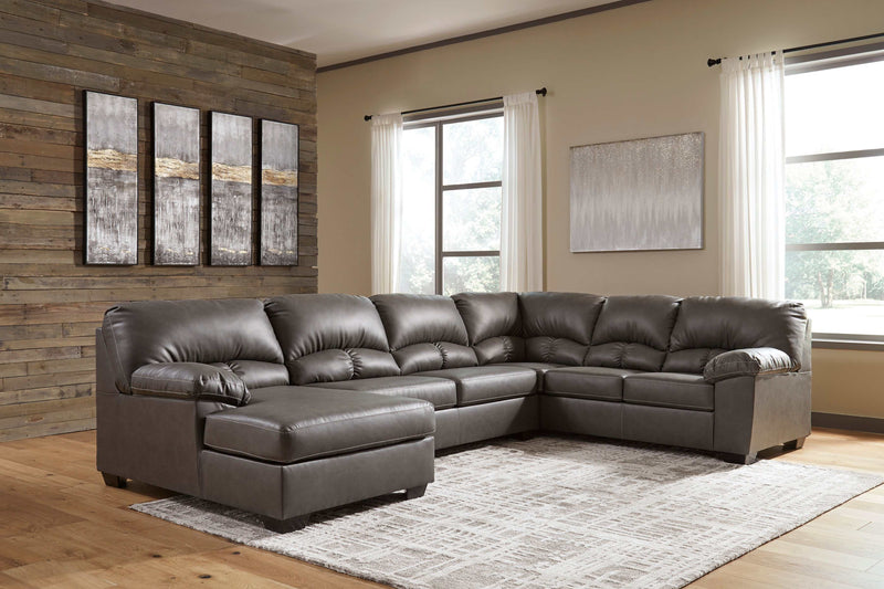 Aberton - Gray - 3pc LAF Sectional - Ornate Home