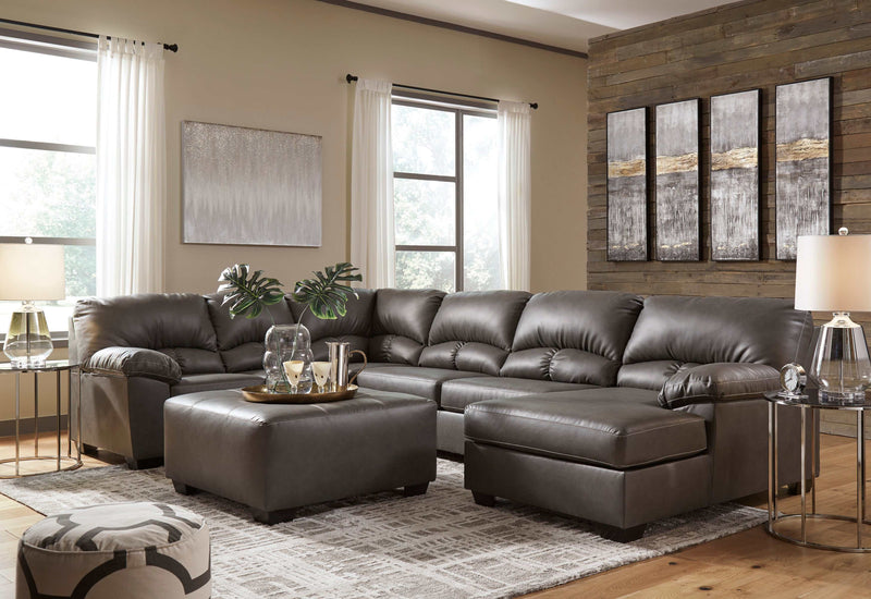 Aberton - Gray - 3pc RAF Sectional - Ornate Home