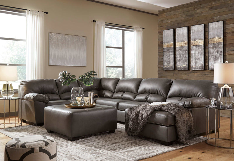 Aberton - Gray - 3pc RAF Sectional - Ornate Home