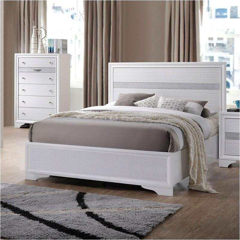 Naima - White - Full Panel Bed - Ornate Home