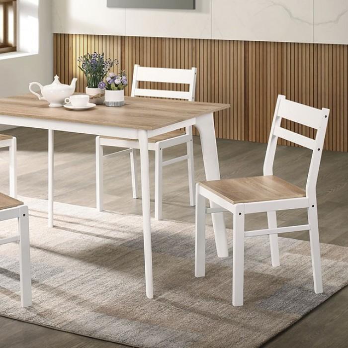 Debbie Natural & White 5pc Dining Room Set