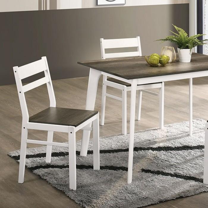 Debbie Gray & White 5pc Dining Room Set