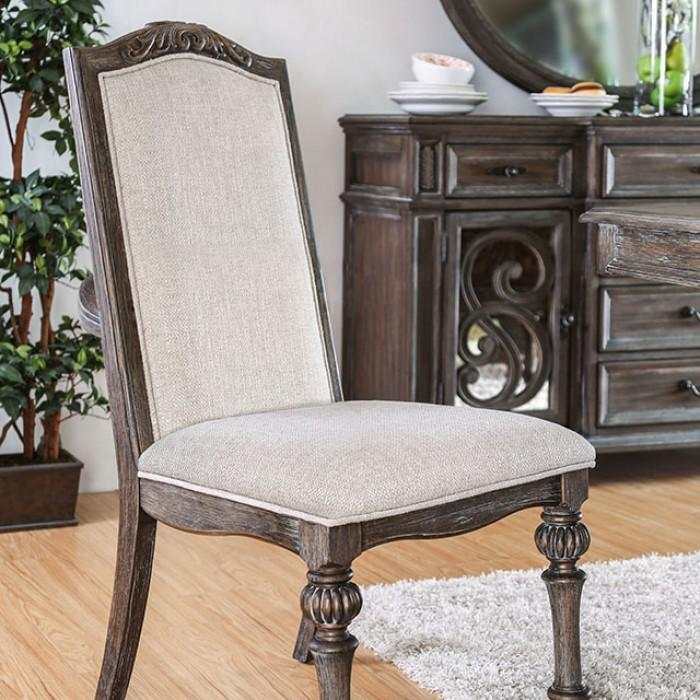 Arcadia - Rustic Brown & Ivory - Side Chair (Set of 2) - Ornate Home