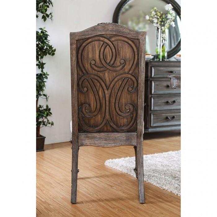 Arcadia - Rustic Brown & Ivory - Side Chair (Set of 2) - Ornate Home