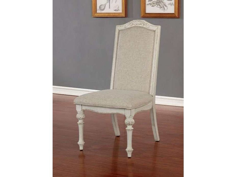 Arcadia - Antique White & Ivory - Side Chair (Set of 2) - Ornate Home