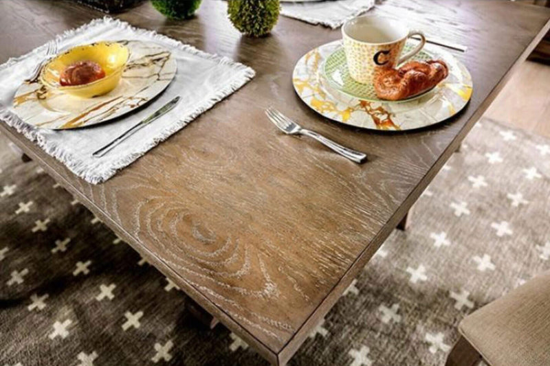 Patience Rustic Natural Tone & Beige Dining Table