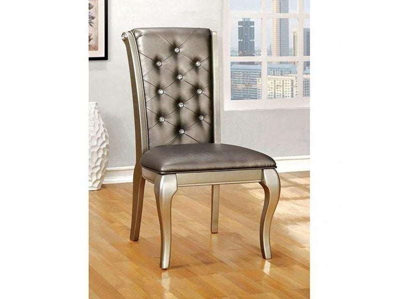 Amina - Champagne - Dining Side Chair (Set of 2) - Ornate Home