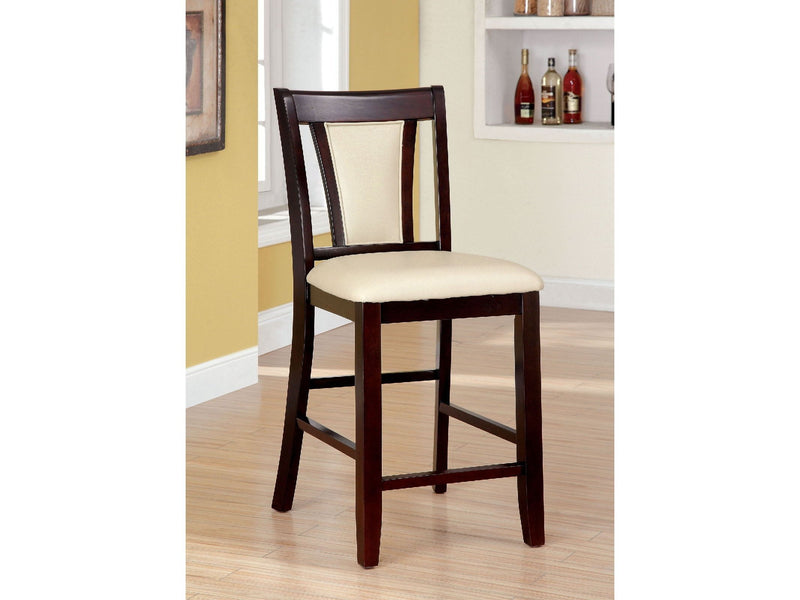 Brent Dark Cherry & Ivory Counter Ht. Chair (Set of 2)