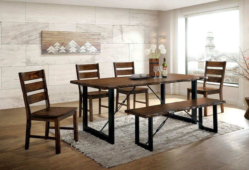 Dulce Walnut & Black 6pc Dining Room Set