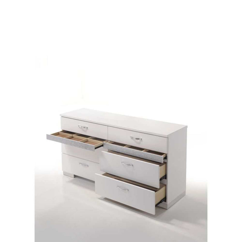 Naima II - White High Gloss - Dresser - Ornate Home