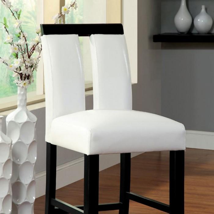 Luminar Black & White Counter Ht. Chair (Set of 2)