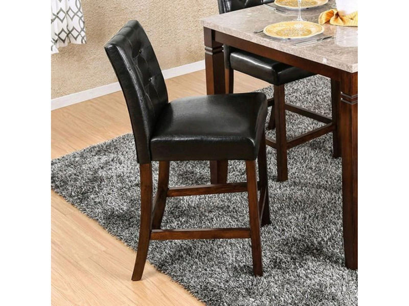 Marstone Brown Cherry & Black Counter Ht. Chair (Set of 2)