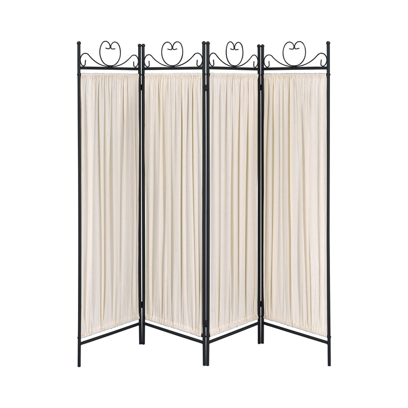 Dove Beige & Black 4pc Panel Screen