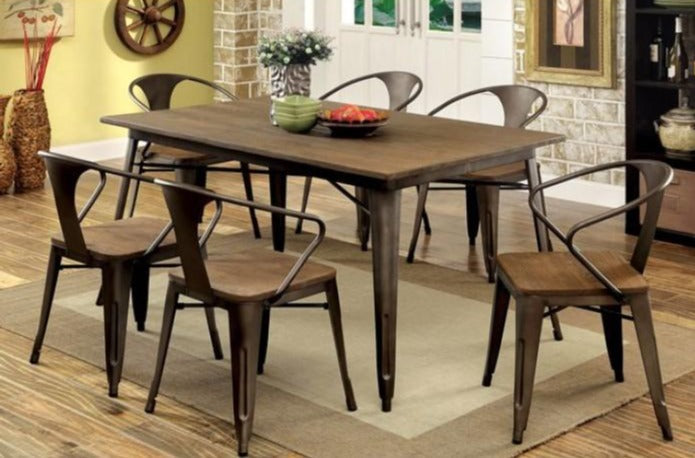 Cooper Dark Oak & Dark Bronze Side Chair (Set of 2)