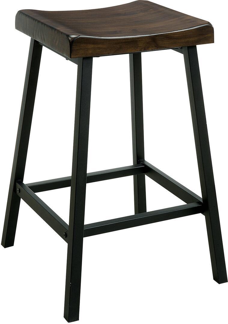 Lainey Medium Oak & Black Counter Ht. Stool (Set of 2)