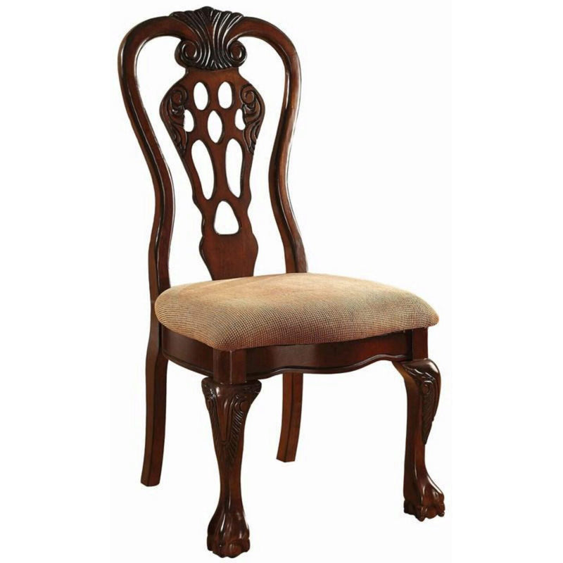 George Town Cherry & Beige Side Chair (Set of 2)