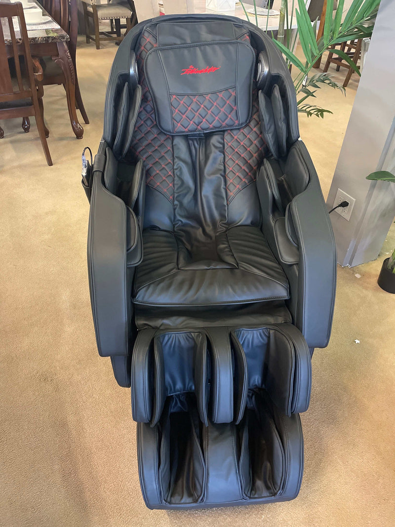 [CYBER WEEK] Nascar - Black - Power Reclining Full Body Massage Chair - Ornate Home