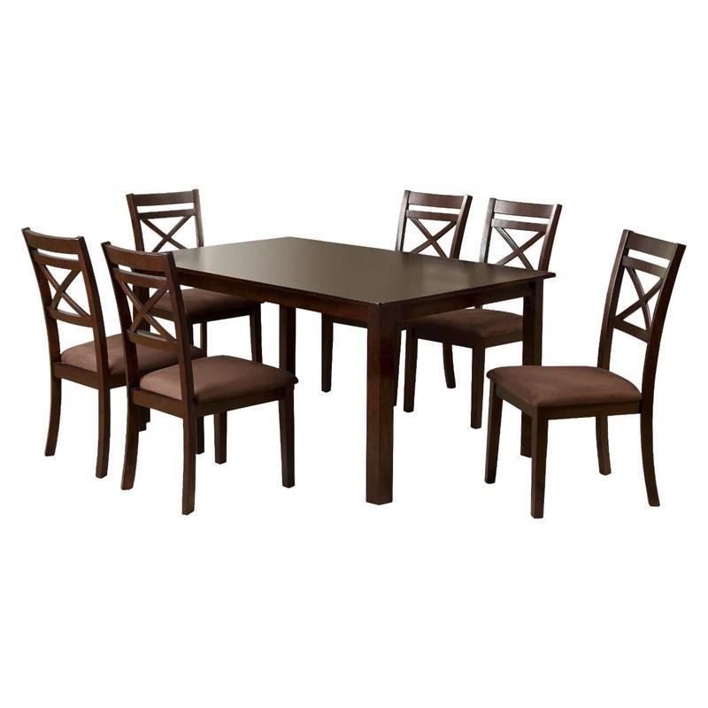 Weston Espresso 7pc Dining Room Set