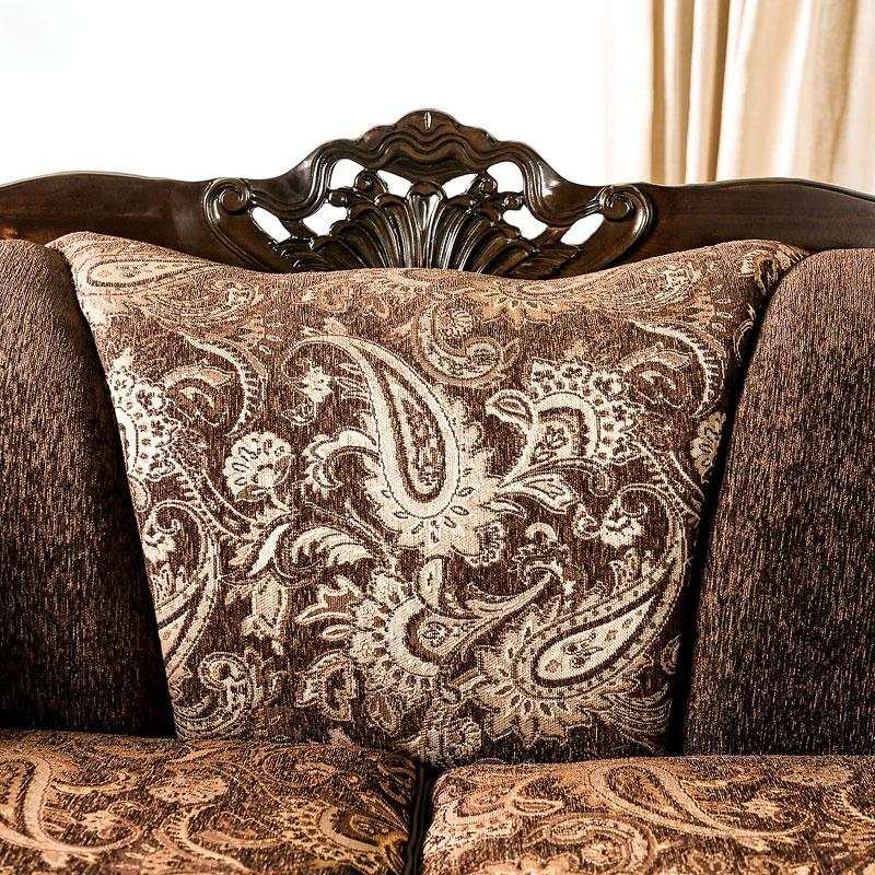 Newdale - Brown & Gold - Sofa - Ornate Home