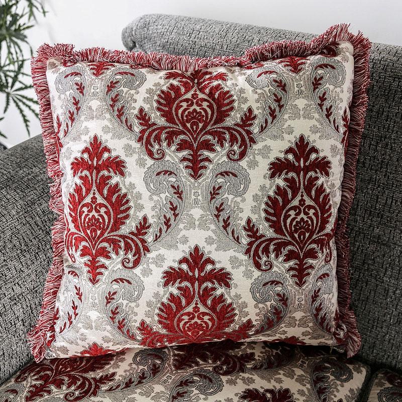 Whitland Light Gray & Red Loveseat