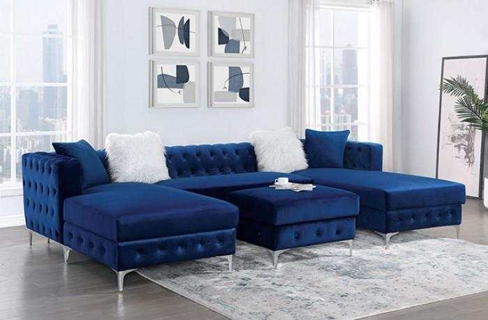 Ciabattoni - Navy-  U Shape Sectional Sofa - Ornate Home