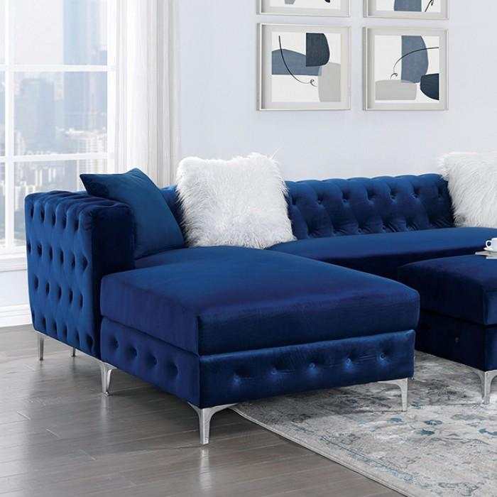 Ciabattoni - Navy-  U Shape Sectional Sofa - Ornate Home