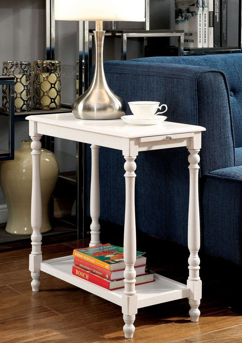 Deering White Side Table