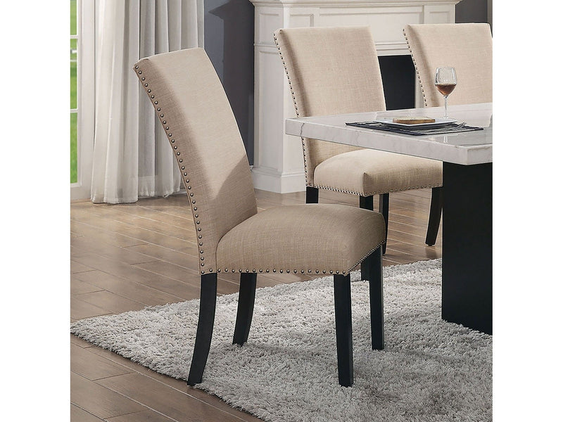 Kian Beige & Black Side Chair (Set of 2)