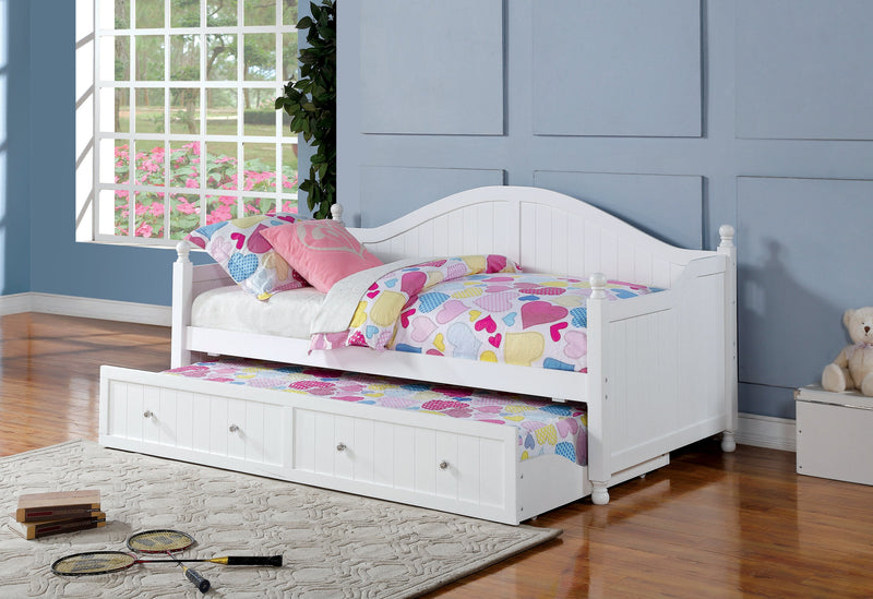 Kaila - White - Twin Daybed w/ Trundle - Ornate Home