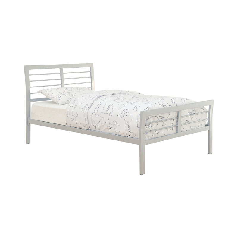 Cooper - Silver - Metal Twin Bed - Ornate Home